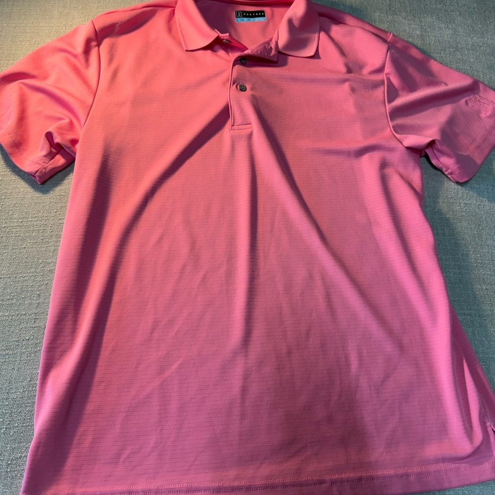 PGA Tour Men’s Pink Short-Sleeve Polo
